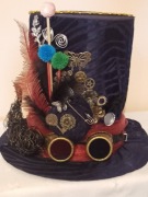 Ręcznie robiony kapelusz steampunk do sesji zdjęciowych 