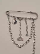 Broszka, agrafka, stal nierdzewna, Ying Yang 