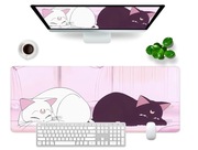 Duża podkładka gamingowa 80 na 30 cm koty, antypoślizgowa, wodoodporna