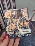 Etui/koperta na kartę podarunkową/pieniądze kobieta róż.  złoto CYFRY dowol