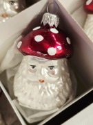 Bombki choinkowe 1szt Grzybek muchomorek mikolaj retro styl kształtki 