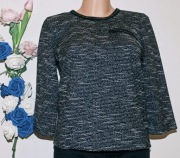 Szary melanżowy Sweterek rękaw 3/4 Orsay 36 (S)