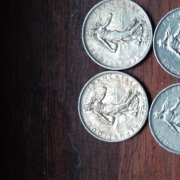 Zestaw 6 x 5 frank FRANCJA srebro Ag 835 12g stan!