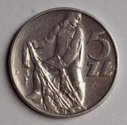 5 zł Rybak 1974 r 
