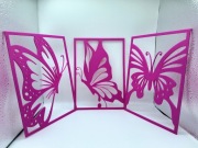 Zestaw 3 Motyle – Dekoracje 2D na Ścianę