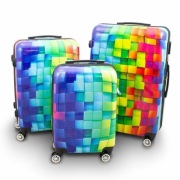 Komplet walizek 2szt L+M na 4 kółkach Cube zwrotne podróżne