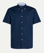 TOMMY HILFIGER Linen Blend Solid Shirt Regular bawełna len koszula męska L