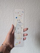 Zakładka do książki Muminki mała Mi motyw bajkowy akwarele ręcznie malowane