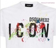 Dsquared 2 T-Shirt Icon Homme blanc - Biały Rozmiar M oryginał