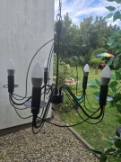 Klasyczny żyrandol świecznikowy -5 metalowy  czarny