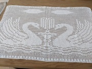 Firanka serwetka serwetki obraz cacko szydełkowe rękodzieło 72x46