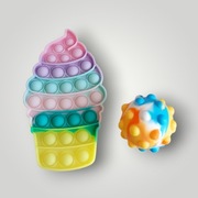 Pop It zabawki sensoryczne fidget toys lody piłka 