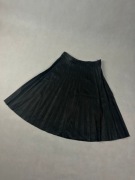 czarna spódnica spódniczka plisowana skórzana elegancka nowa