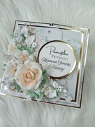 Luksusowa kartka komunijna 3d niestandardowa okiennica Pamiątka Komunii 