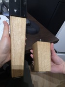 Nogi meblowe nóżki dębowe drewniane różne wysokości