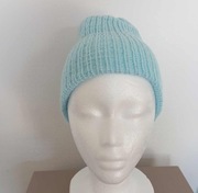 Czapka  niebieska ciepła jesienno uniwersalny 