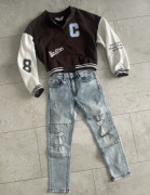 Bluza H&M + jeansy Reserved 140/146 stan idealny