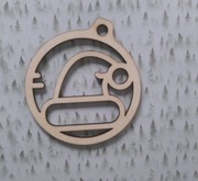 bombka sklejka 10 cm decoupage scrapbooking mod23