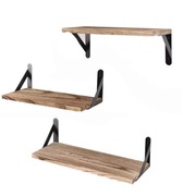 Drewniane pływające półki ścienne