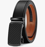 PASEK MĘSKI CHAOREN CZARNY CARBON Z KLAMRĄ REGULOWANY 133 CM 