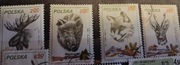 Znaczki pocztowe z serii poświęconej łowiectwu i zwierzętom leśnym 