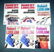 ROBERT LUDLUM Spisek Akwitanii Testament Matarese'a Plan Ikar Dokumenty Mat