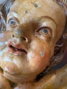 Putto anioł rzeźba oryginalna polichromia XIX wiek