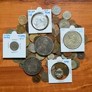 Zestaw ponad 100 Starych Monet Polska IIRP Piłsudski Talar USA Dolar Antyk