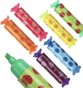 Zakreślacze mini w formie cukierków – 24 sztuki, 6 kolorów