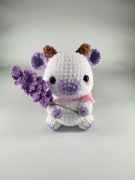 Lawendowa krówka Handmade - ręcznie robiony prezent - amigurumi