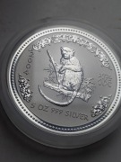 Moneta 5 oz Lunar I Rok Małpy 2004 srebrna Ag999 8$ 