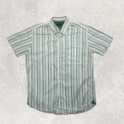 Tommy Hilfiger koszula na krótki rękaw zielona tkana L