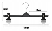 WIESZAKI KLAMROWE UBRANIOWE ŻABKI DO SPODNI, SPÓDNIC WIESZAK 40 cm 10 SZT