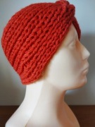 Pomarańczowa opaska na głowę; turban; handmade