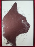 Obraz A2 Kot czarny wykonany długopisem pen plotter