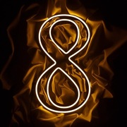 NEON CYFRA 8 dekoracja lampa