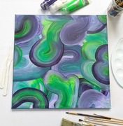 obraz abstrakcja  40x40 cm  farba akrylowa