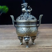 Kadzielnica Trójnóg SMOK I FENIKS – Mosiądz Retro + Torebka GRATIS!