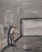 Obraz olejno-akrylowy 40x50 - tytuł: Miejska samotność