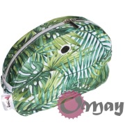 Biały organizer do Obag MOON LIGHT liście monstera zielone 2 kieszenie OMAY