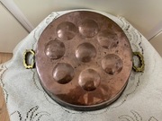 Stara miedziana foremka patera