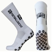 Football Socks – Białe skarpety piłkarskie z nakładkami antypoślizgowymi 