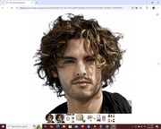 Peruki Męskie Kręcone Peruka Meska + Free Cap