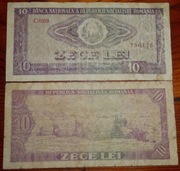 10 lei Rumunii z 1966 roku -  stan obiegowy