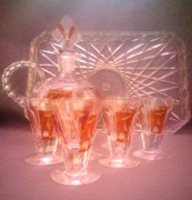 Karafka+ kieliszki+tacka