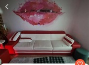 Zestaw wypoczynkowy skórzany 