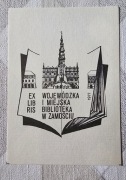 Exlibris wojewódzka 1 miejska biblioteka w Zamosciu