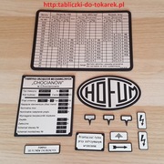 Wiertarka WKA-40 Tabliczki Tabliczka Tabela Gwintó