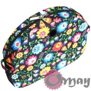 Czarny organizer do Obag MOON LIGHT kwiaty folk 2 kieszenie wkład OMAY