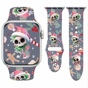 Pasek do Apple Watch 38-49 mm iWatch ultra 1-10 SE Christmas skull szary 